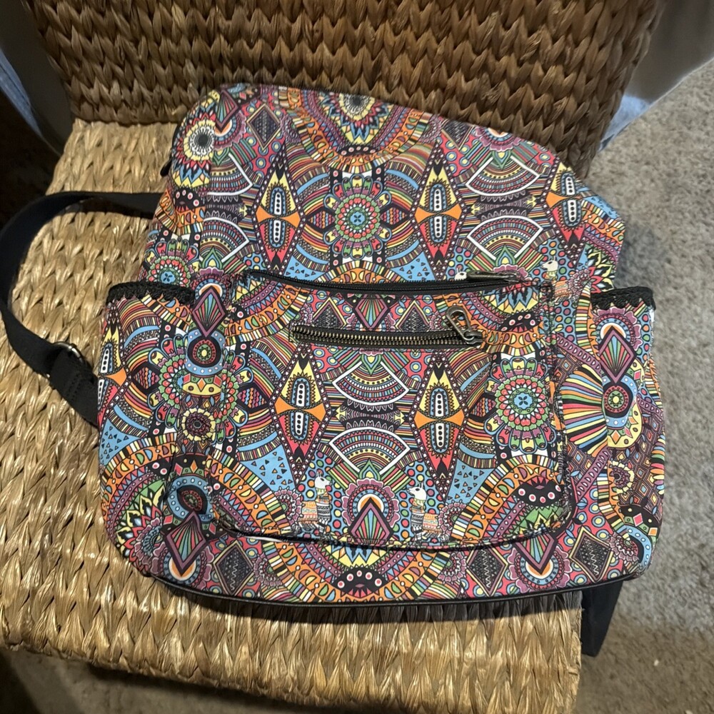 Sakroots Women's Rainbow Wanderlust Eco Twill Loyola Convertible Backpack